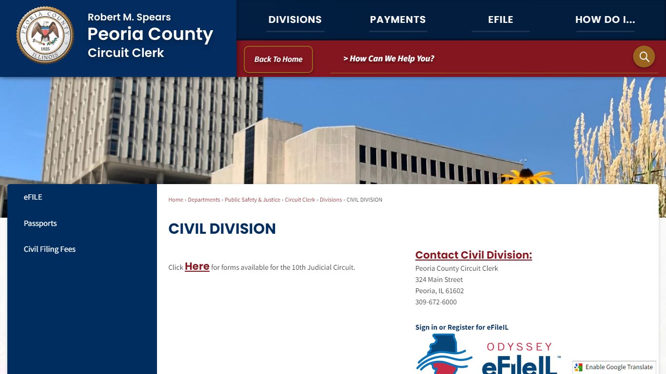 CIVIL DIVISION | Peoria County, IL