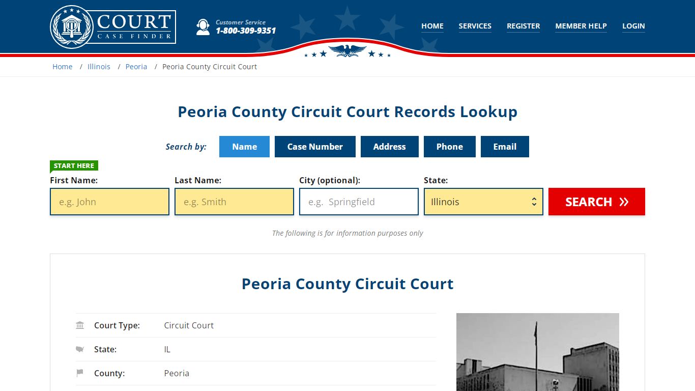 Peoria County Circuit Court Records Lookup - CourtCaseFinder.com